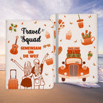 Beste Freundin Reisepasshülle "Travel Squad" Frauen Geschenk Reisen mit Freunden Pass Etui Cover Organizer Gadgets Sommer Urlaub Kunst-Leder-Reisepass-Hülle-22Feels