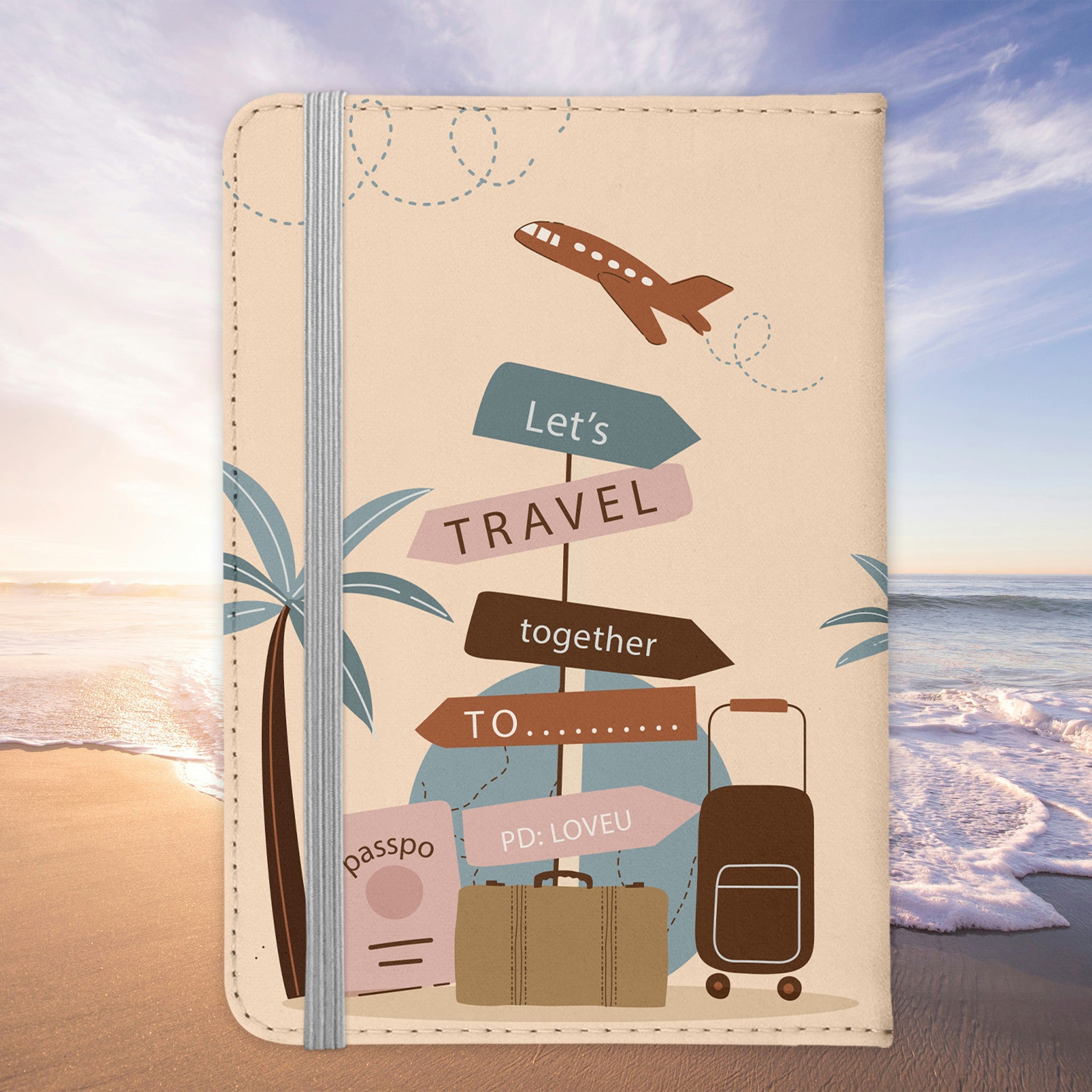 Beste Freundin Reisepasshülle Frauen Geschenk Reisen mit Freunden Pass Etui Cover Organizer Gadgets Sommer Urlaub Kunst-Leder-Reisepass-Hülle-22Feels