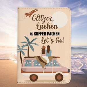 Beste Freundin Reisepasshülle Frauen Geschenk Reisen mit Freunden Pass Etui Cover Organizer Gadgets Sommer Urlaub Kunst-Leder-Reisepass-Hülle-22Feels