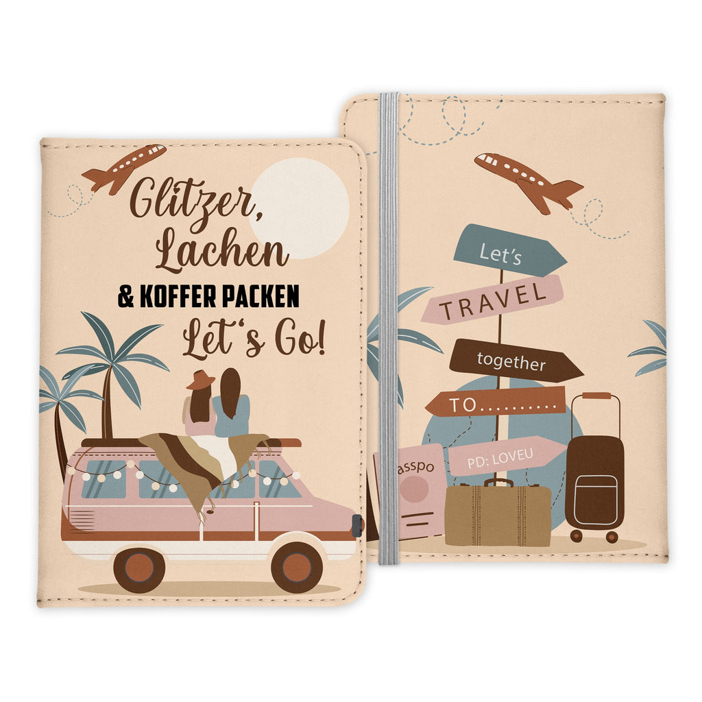 Beste Freundin Reisepasshülle Frauen Geschenk Reisen mit Freunden Pass Etui Cover Organizer Gadgets Sommer Urlaub Kunst-Leder-Reisepass-Hülle-22Feels
