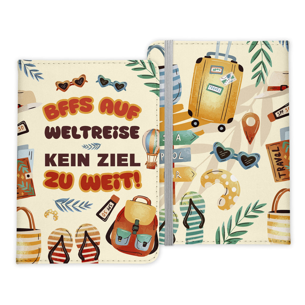 Beste Freundin Reisepasshülle Bffs Weltreise Frauen Geschenk Reisen mit Freunden Pass Etui Cover Organizer Gadgets Sommer Urlaub Kunst-Leder-Reisepass-Hülle-22Feels