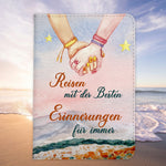 Beste Freundin Reisepasshülle Frauen Geschenk Reisen mit Freunden Pass Etui Cover Organizer Gadgets Sommer Urlaub Kunst-Leder-Reisepass-Hülle-22Feels