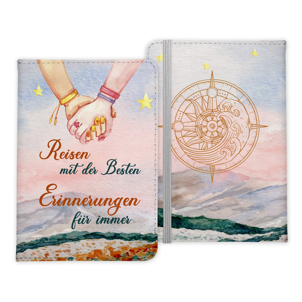 Beste Freundin Reisepasshülle Frauen Geschenk Reisen mit Freunden Pass Etui Cover Organizer Gadgets Sommer Urlaub Kunst-Leder-Reisepass-Hülle-22Feels