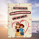 Beste Freundin Reisepasshülle "Seelenschwester" Frauen Geschenk Reisen mit Freunden Pass Etui Cover Organizer Gadgets Sommer Urlaub Kunst-Leder-Reisepass-Hülle-22Feels