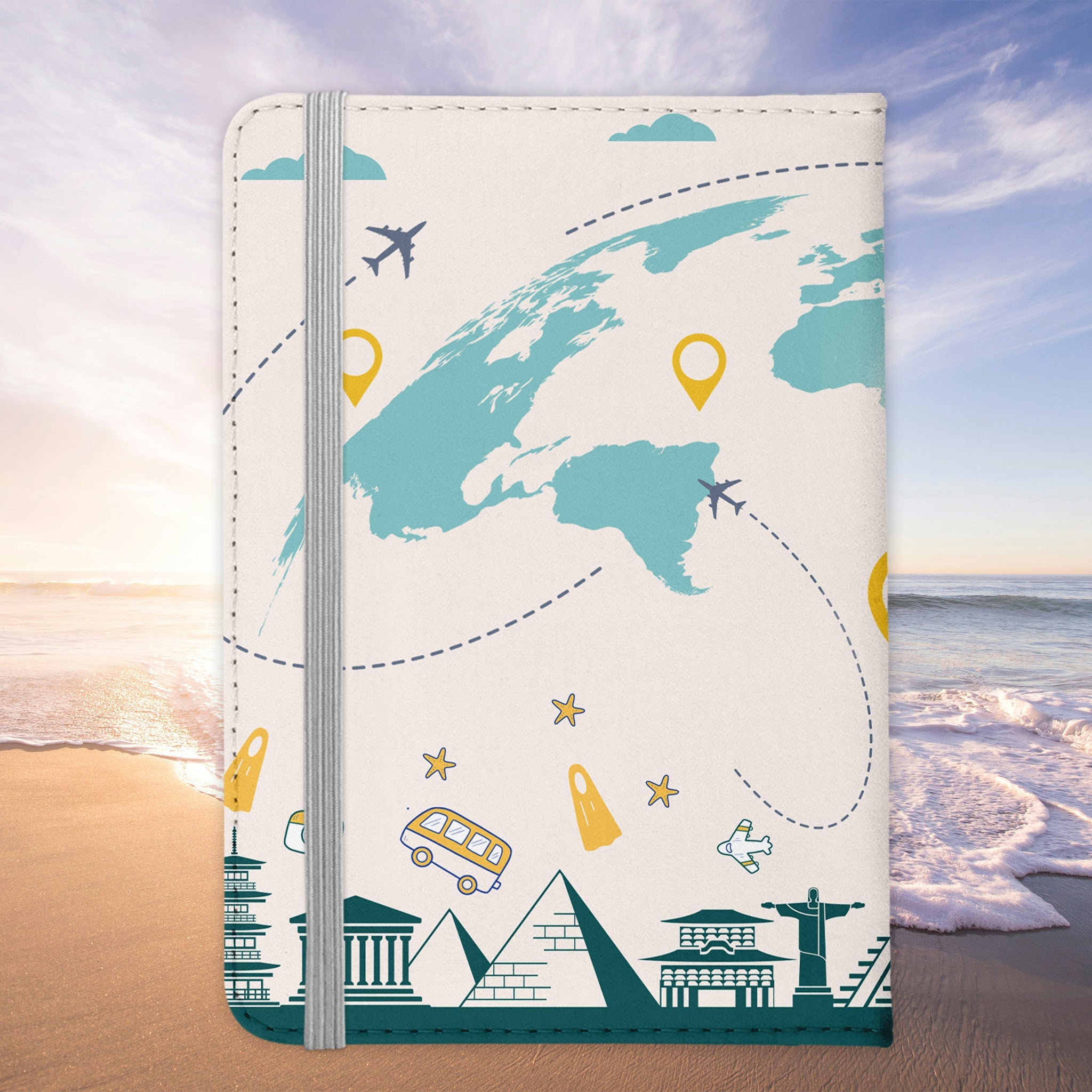 Beste Freundin Reisepasshülle Frauen Geschenk Reisen mit Freunden Pass Etui Cover Organizer Gadgets Sommer Urlaub Kunst-Leder-Reisepass-Hülle-22Feels