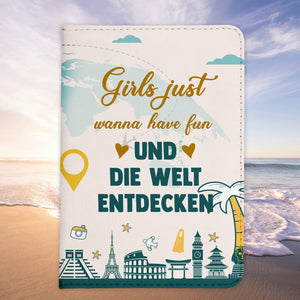 Beste Freundin Reisepasshülle Frauen Geschenk Reisen mit Freunden Pass Etui Cover Organizer Gadgets Sommer Urlaub Kunst-Leder-Reisepass-Hülle-22Feels