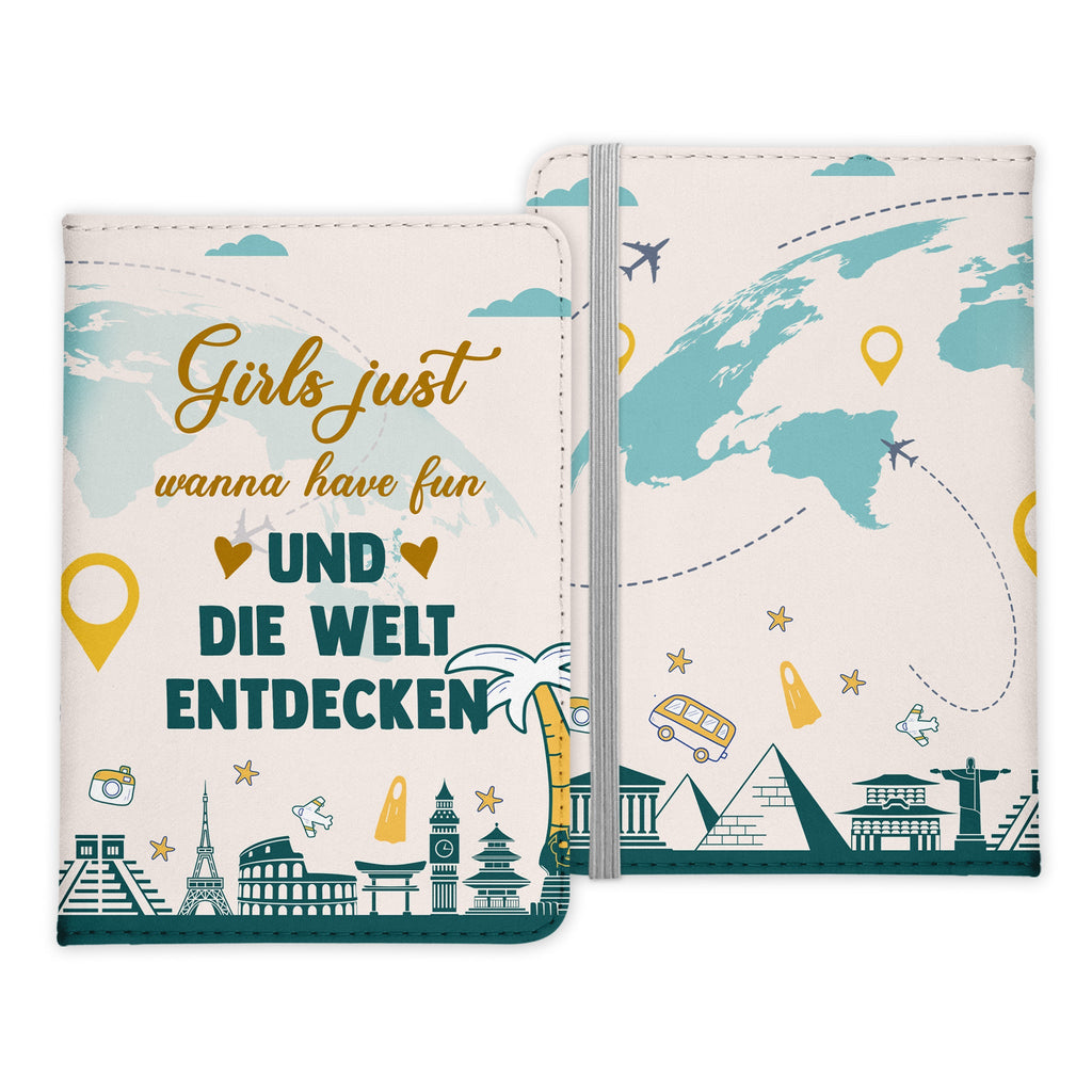 Beste Freundin Reisepasshülle Frauen Geschenk Reisen mit Freunden Pass Etui Cover Organizer Gadgets Sommer Urlaub Kunst-Leder-Reisepass-Hülle-22Feels