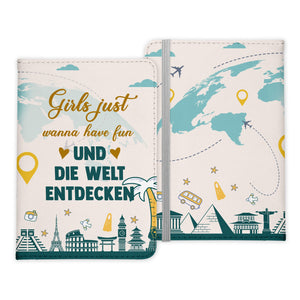 Beste Freundin Reisepasshülle Frauen Geschenk Reisen mit Freunden Pass Etui Cover Organizer Gadgets Sommer Urlaub Kunst-Leder-Reisepass-Hülle-22Feels