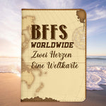 Beste Freundin Reisepasshülle Bffs Worldwide Frauen Geschenk Reisen mit Freunden Pass Etui Cover Organizer Gadgets Sommer Urlaub Kunst-Leder-Reisepass-Hülle-22Feels