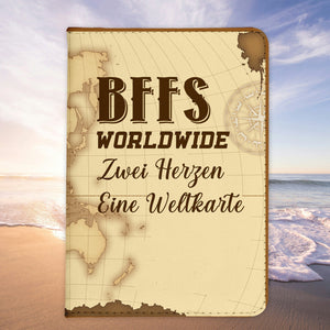 Beste Freundin Reisepasshülle Bffs Worldwide Frauen Geschenk Reisen mit Freunden Pass Etui Cover Organizer Gadgets Sommer Urlaub Kunst-Leder-Reisepass-Hülle-22Feels