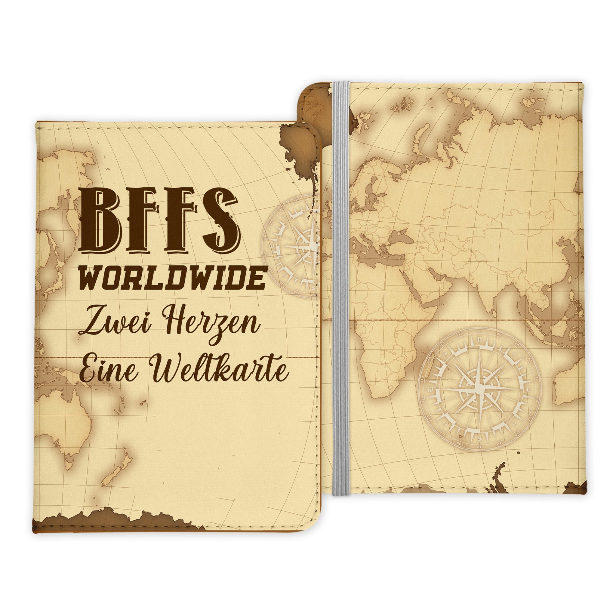 Beste Freundin Reisepasshülle Bffs Worldwide Frauen Geschenk Reisen mit Freunden Pass Etui Cover Organizer Gadgets Sommer Urlaub Kunst-Leder-Reisepass-Hülle-22Feels