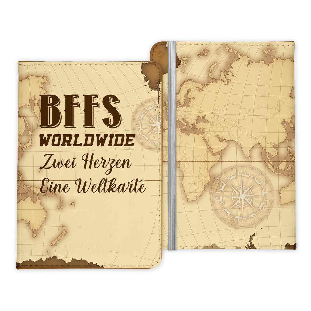 Beste Freundin Reisepasshülle Bffs Worldwide Frauen Geschenk Reisen mit Freunden Pass Etui Cover Organizer Gadgets Sommer Urlaub Kunst-Leder-Reisepass-Hülle-22Feels