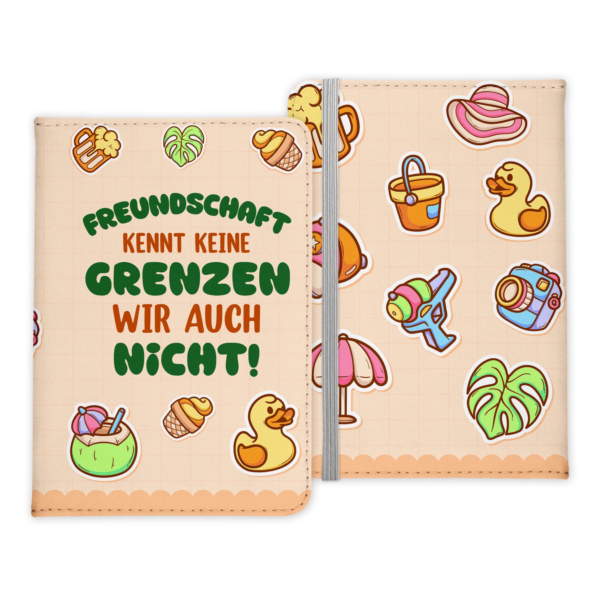 Beste Freundin Reisepasshülle Frauen Geschenk Reisen mit Freunden Pass Etui Cover Organizer Gadgets Sommer Urlaub Kunst-Leder-Reisepass-Hülle-22Feels