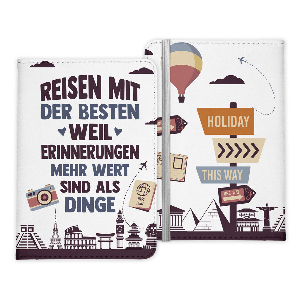 Beste Freundin Reisepasshülle "Erinnerungen" Frauen Geschenk Reisen mit Freunden Pass Etui Cover Organizer Gadgets Sommer Urlaub Kunst-Leder-Reisepass-Hülle-22Feels