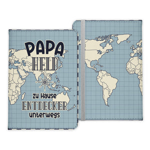 Papa Geschenk Reisepasshülle Männer Reisen Pass Etui Cover Organizer Vater Gadgets Sommer Urlaub Kunst-Leder-Reisepass-Hülle-22Feels