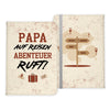 Papa Geschenk Reisepasshülle Männer Reisen Pass Etui Cover Organizer Vater Gadgets Sommer Urlaub Kunst-Leder-Reisepass-Hülle-22Feels