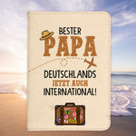 Papa Geschenk Reisepasshülle Männer Reisen Pass Etui Cover Organizer Vater Gadgets Sommer Urlaub Kunst-Leder-Reisepass-Hülle-22Feels