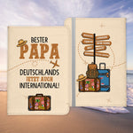 Papa Geschenk Reisepasshülle Männer Reisen Pass Etui Cover Organizer Vater Gadgets Sommer Urlaub Kunst-Leder-Reisepass-Hülle-22Feels