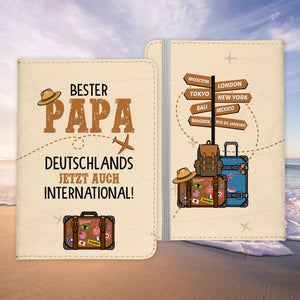 Papa Geschenk Reisepasshülle Männer Reisen Pass Etui Cover Organizer Vater Gadgets Sommer Urlaub Kunst-Leder-Reisepass-Hülle-22Feels