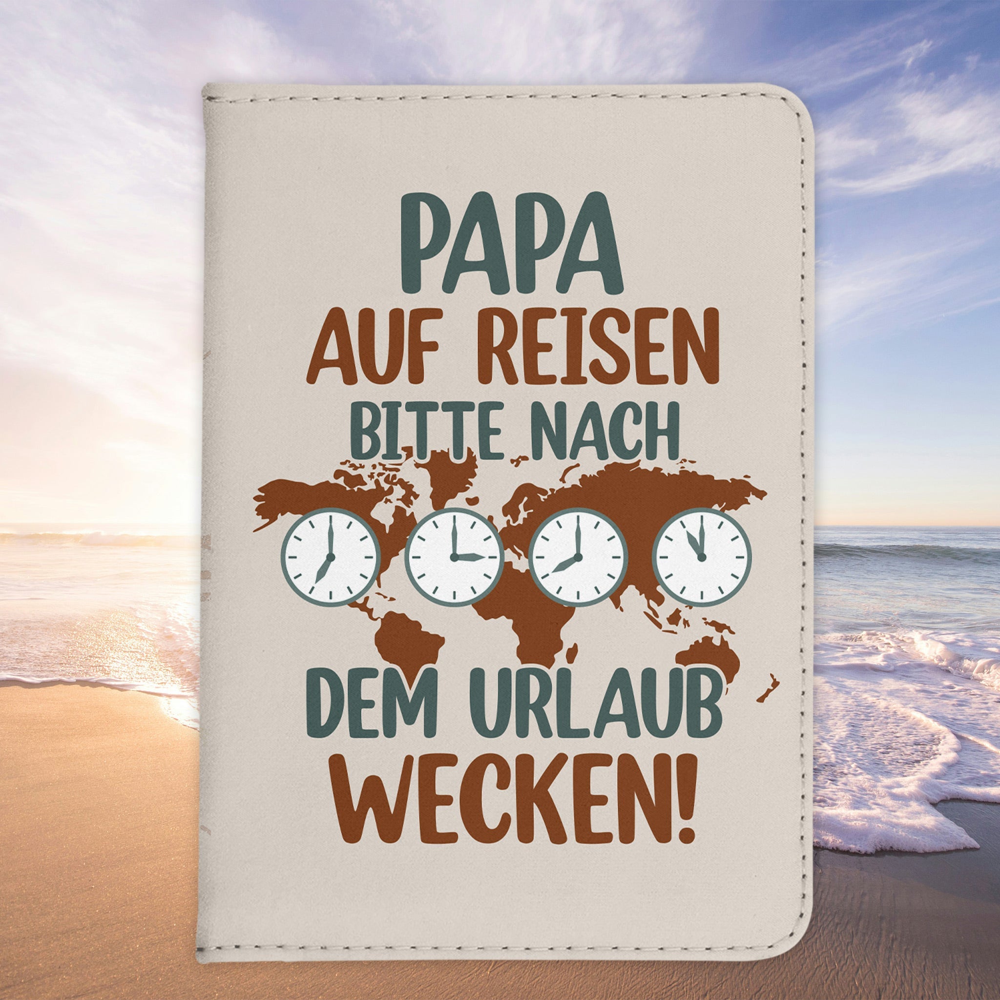 Papa Geschenk Reisepasshülle Männer Reisen Pass Etui Cover Organizer Vater Gadgets Sommer Urlaub Kunst-Leder-Reisepass-Hülle-22Feels