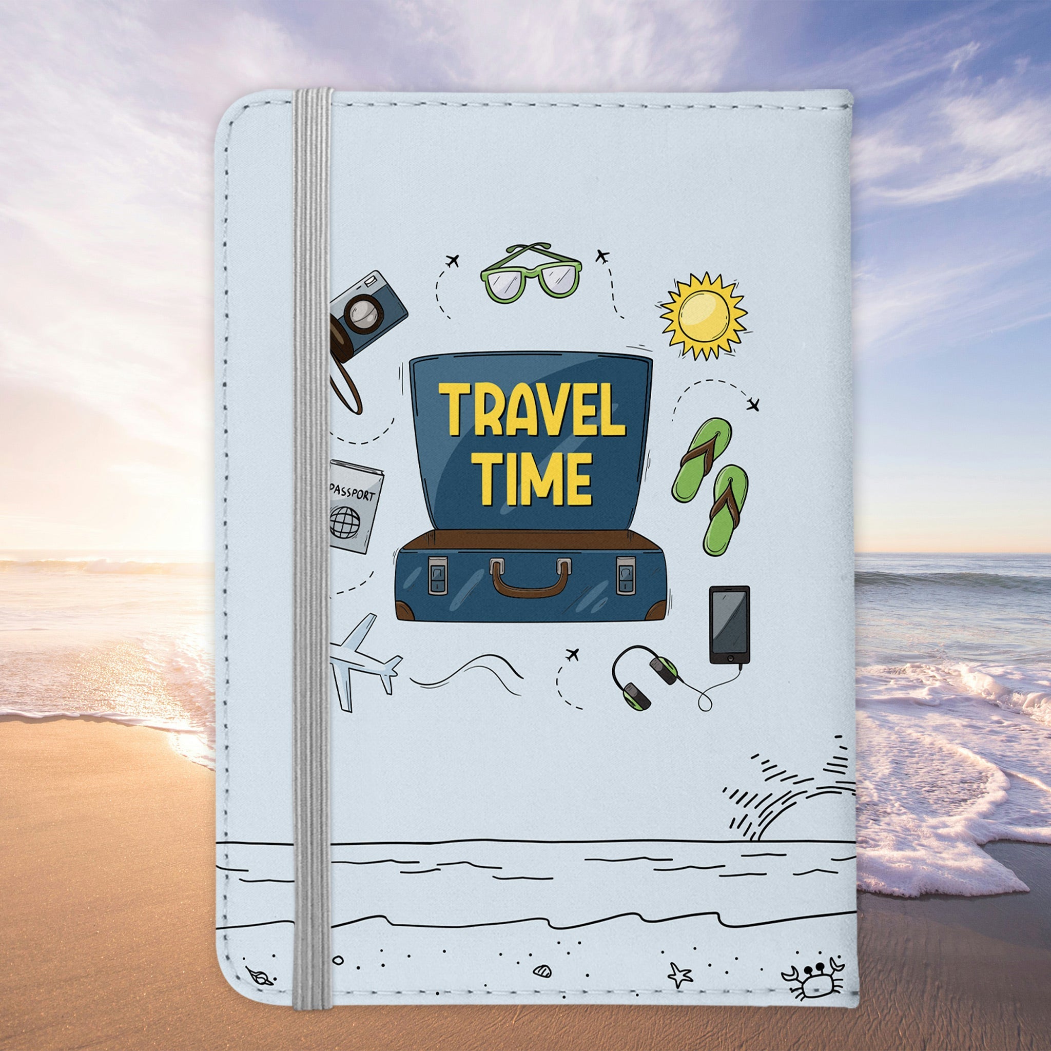 Papa Geschenk Reisepasshülle Männer Reisen Pass Etui Cover Organizer Vater Gadgets Sommer Urlaub Kunst-Leder-Reisepass-Hülle-22Feels