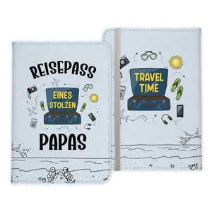 Papa Geschenk Reisepasshülle Männer Reisen Pass Etui Cover Organizer Vater Gadgets Sommer Urlaub Kunst-Leder-Reisepass-Hülle-22Feels