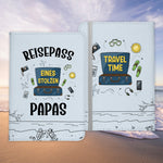 Papa Geschenk Reisepasshülle Männer Reisen Pass Etui Cover Organizer Vater Gadgets Sommer Urlaub Kunst-Leder-Reisepass-Hülle-22Feels