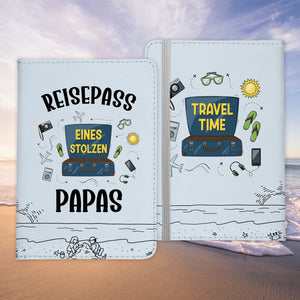 Papa Geschenk Reisepasshülle Männer Reisen Pass Etui Cover Organizer Vater Gadgets Sommer Urlaub Kunst-Leder-Reisepass-Hülle-22Feels