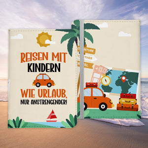 Papa Geschenk Reisepasshülle Männer Reisen mit Kindern Pass Etui Cover Organizer Vater Gadgets Sommer Urlaub Kunst-Leder-Reisepass-Hülle-22Feels