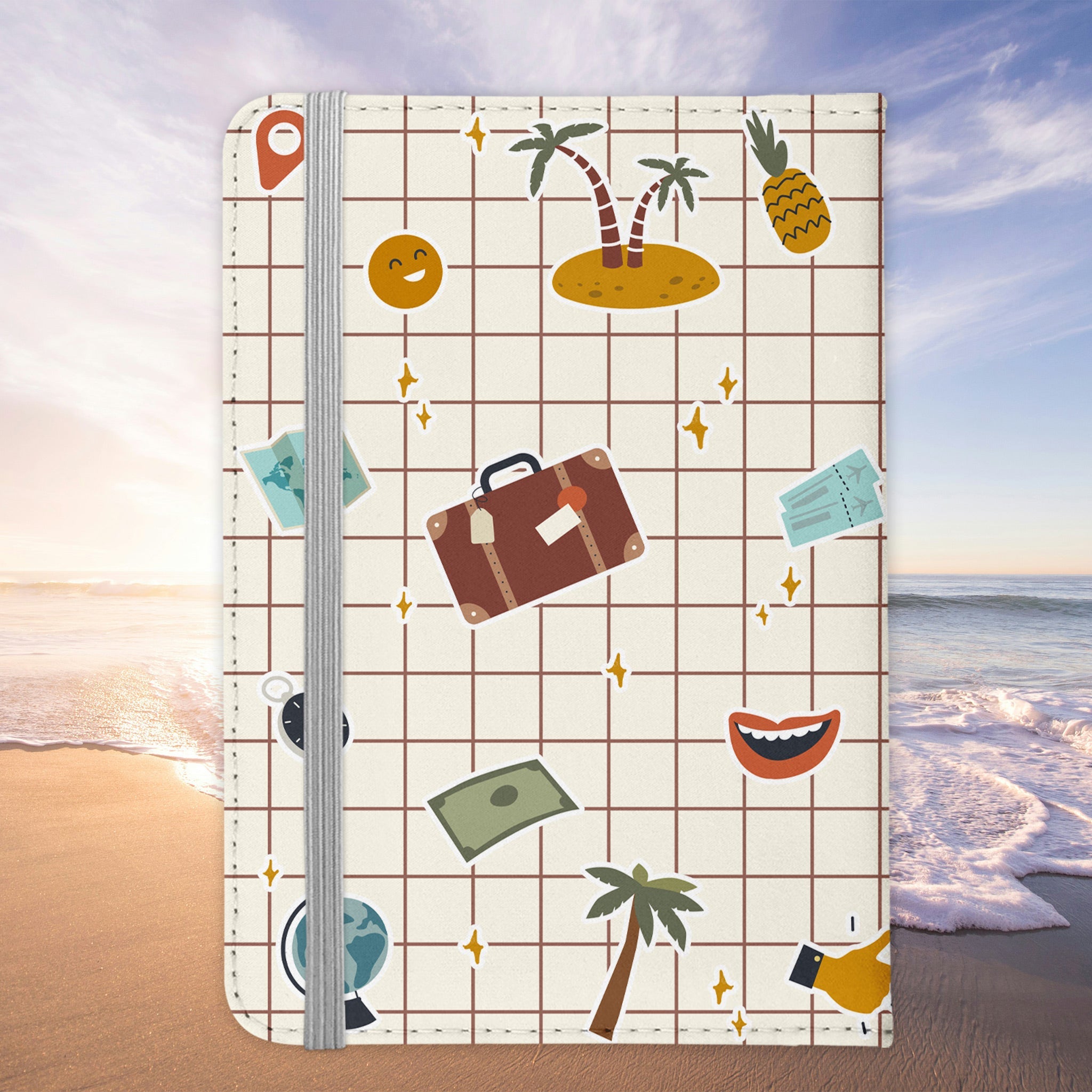 Papa Geschenk Reisepasshülle "Papassport" Männer Reisen Pass Etui Cover Organizer Vater Gadgets Sommer Urlaub Kunst-Leder-Reisepass-Hülle-22Feels