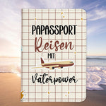 Papa Geschenk Reisepasshülle "Papassport" Männer Reisen Pass Etui Cover Organizer Vater Gadgets Sommer Urlaub Kunst-Leder-Reisepass-Hülle-22Feels