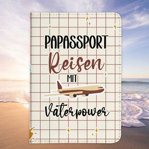 Papa Geschenk Reisepasshülle "Papassport" Männer Reisen Pass Etui Cover Organizer Vater Gadgets Sommer Urlaub Kunst-Leder-Reisepass-Hülle-22Feels
