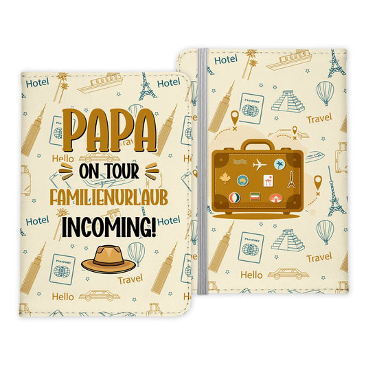 Papa Geschenk Reisepasshülle On Tour Männer Reisen Pass Etui Cover Organizer Vater Gadgets Sommer Urlaub Kunst-Leder-Reisepass-Hülle-22Feels
