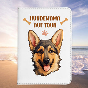 Deutscher Schäferhund Reisepasshülle Hundemama Geschenk Frauchen Reisen mit Hund Pass Etui Cover Organizer Frauen Gadgets Sommer Urlaub Kunst-Leder-Reisepass-Hülle-22Feels