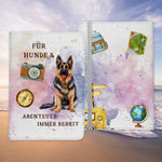Deutscher Schäferhund Reisepasshülle Geschenk Reisen mit Hund Frauen Männer Pass Etui Cover Organizer Gadgets Sommer Urlaub Kunst-Leder-Reisepass-Hülle-22Feels