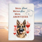 Deutscher Schäferhund Reisepasshülle Geschenk Reisen mit Hund Frauen Männer Pass Etui Cover Organizer Gadgets Sommer Urlaub Kunst-Leder-Reisepass-Hülle-22Feels