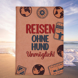 Deutscher Schäferhund Reisepasshülle Geschenk Reisen mit Hund Frauen Männer Pass Etui Cover Organizer Gadgets Sommer Urlaub Kunst-Leder-Reisepass-Hülle-22Feels