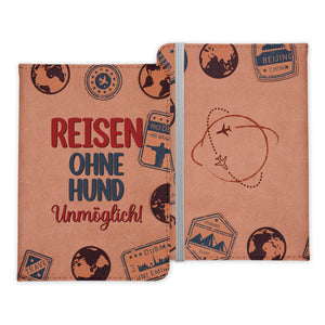 Deutscher Schäferhund Reisepasshülle Geschenk Reisen mit Hund Frauen Männer Pass Etui Cover Organizer Gadgets Sommer Urlaub Kunst-Leder-Reisepass-Hülle-22Feels