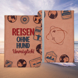 Deutscher Schäferhund Reisepasshülle Geschenk Reisen mit Hund Frauen Männer Pass Etui Cover Organizer Gadgets Sommer Urlaub Kunst-Leder-Reisepass-Hülle-22Feels