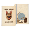 Deutscher Schäferhund Reisepasshülle Geschenk Reisen mit Hund Frauen Männer Pass Etui Cover Organizer Gadgets Sommer Urlaub Kunst-Leder-Reisepass-Hülle-22Feels