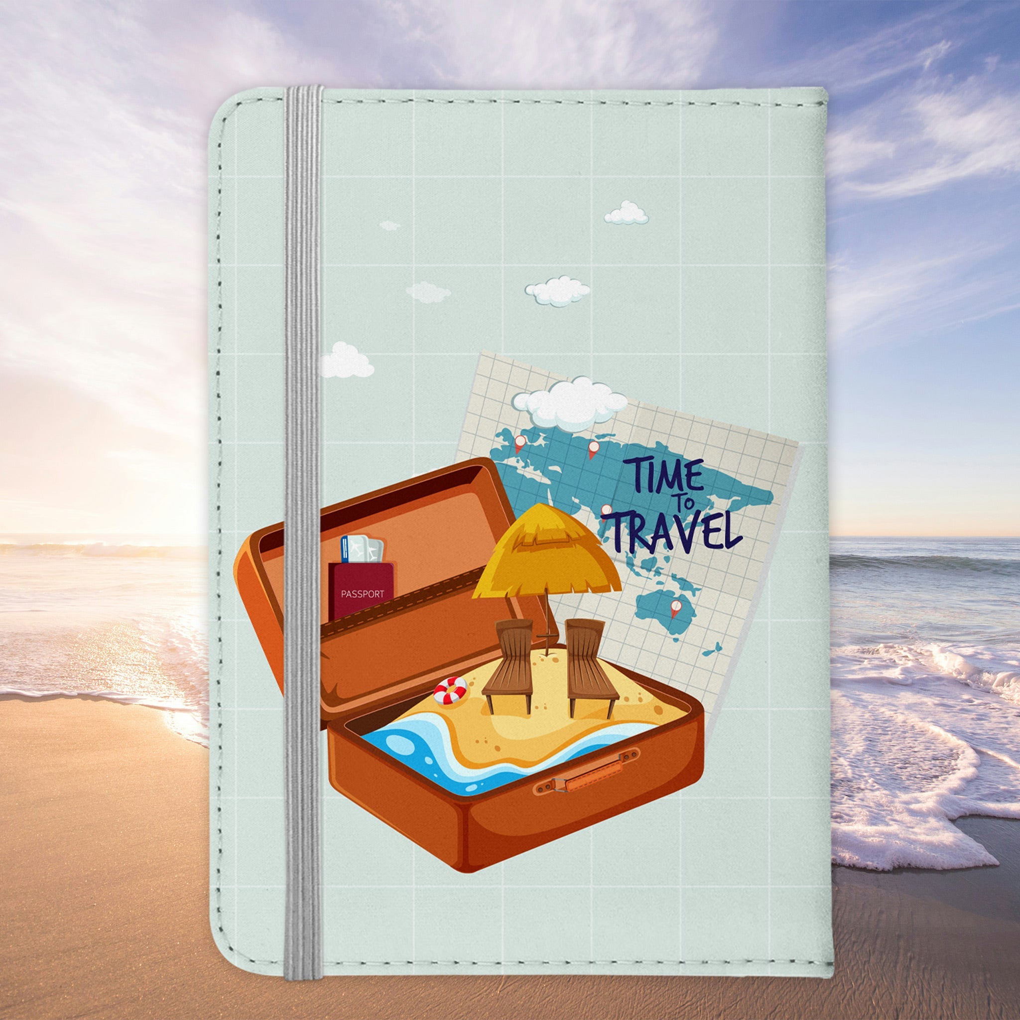 Deutscher Schäferhund Reisepasshülle Geschenk Reisen mit Hund Frauen Männer Pass Etui Cover Organizer Gadgets Sommer Urlaub Kunst-Leder-Reisepass-Hülle-22Feels