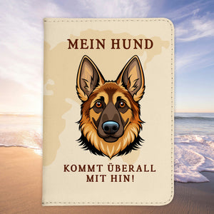Deutscher Schäferhund Reisepasshülle Geschenk Reisen mit Hund Frauen Männer Pass Etui Cover Organizer Gadgets Sommer Urlaub Kunst-Leder-Reisepass-Hülle-22Feels