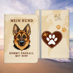 Deutscher Schäferhund Reisepasshülle Geschenk Reisen mit Hund Frauen Männer Pass Etui Cover Organizer Gadgets Sommer Urlaub Kunst-Leder-Reisepass-Hülle-22Feels