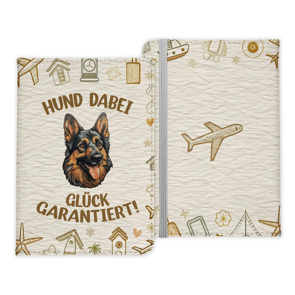 Deutscher Schäferhund Reisepasshülle Geschenk Reisen mit Hund Frauen Männer Pass Etui Cover Organizer Gadgets Sommer Urlaub Kunst-Leder-Reisepass-Hülle-22Feels