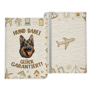 Deutscher Schäferhund Reisepasshülle Geschenk Reisen mit Hund Frauen Männer Pass Etui Cover Organizer Gadgets Sommer Urlaub Kunst-Leder-Reisepass-Hülle-22Feels