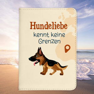 Deutscher Schäferhund Reisepasshülle Geschenk Reisen mit Hund Frauen Männer Pass Etui Cover Organizer Gadgets Sommer Urlaub Kunst-Leder-Reisepass-Hülle-22Feels