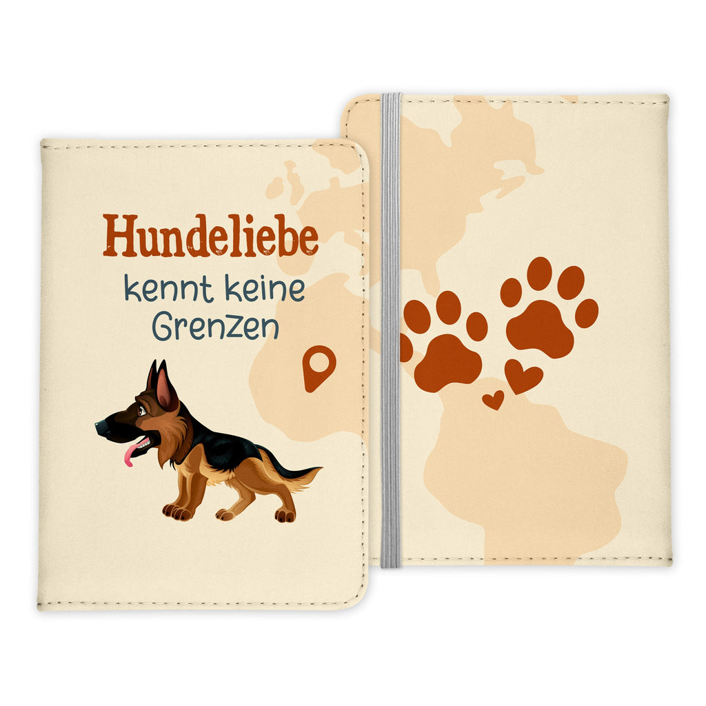 Deutscher Schäferhund Reisepasshülle Geschenk Reisen mit Hund Frauen Männer Pass Etui Cover Organizer Gadgets Sommer Urlaub Kunst-Leder-Reisepass-Hülle-22Feels