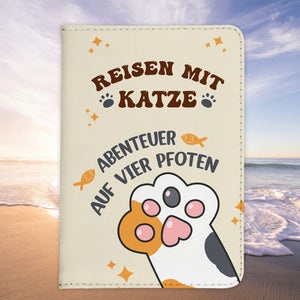 Reisen mit Katze Reisepasshülle Frauen Geschenk Männer Pass Etui Cover Organizer Gadgets Sommer Urlaub Kunst-Leder-Reisepass-Hülle-22Feels