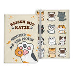 Reisen mit Katze Reisepasshülle Frauen Geschenk Männer Pass Etui Cover Organizer Gadgets Sommer Urlaub Kunst-Leder-Reisepass-Hülle-22Feels