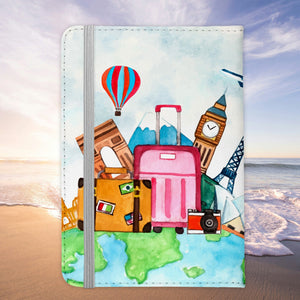 Reisen mit Katze Reisepasshülle Frauen Geschenk Männer Pass Etui Cover Organizer Gadgets Sommer Urlaub Kunst-Leder-Reisepass-Hülle-22Feels